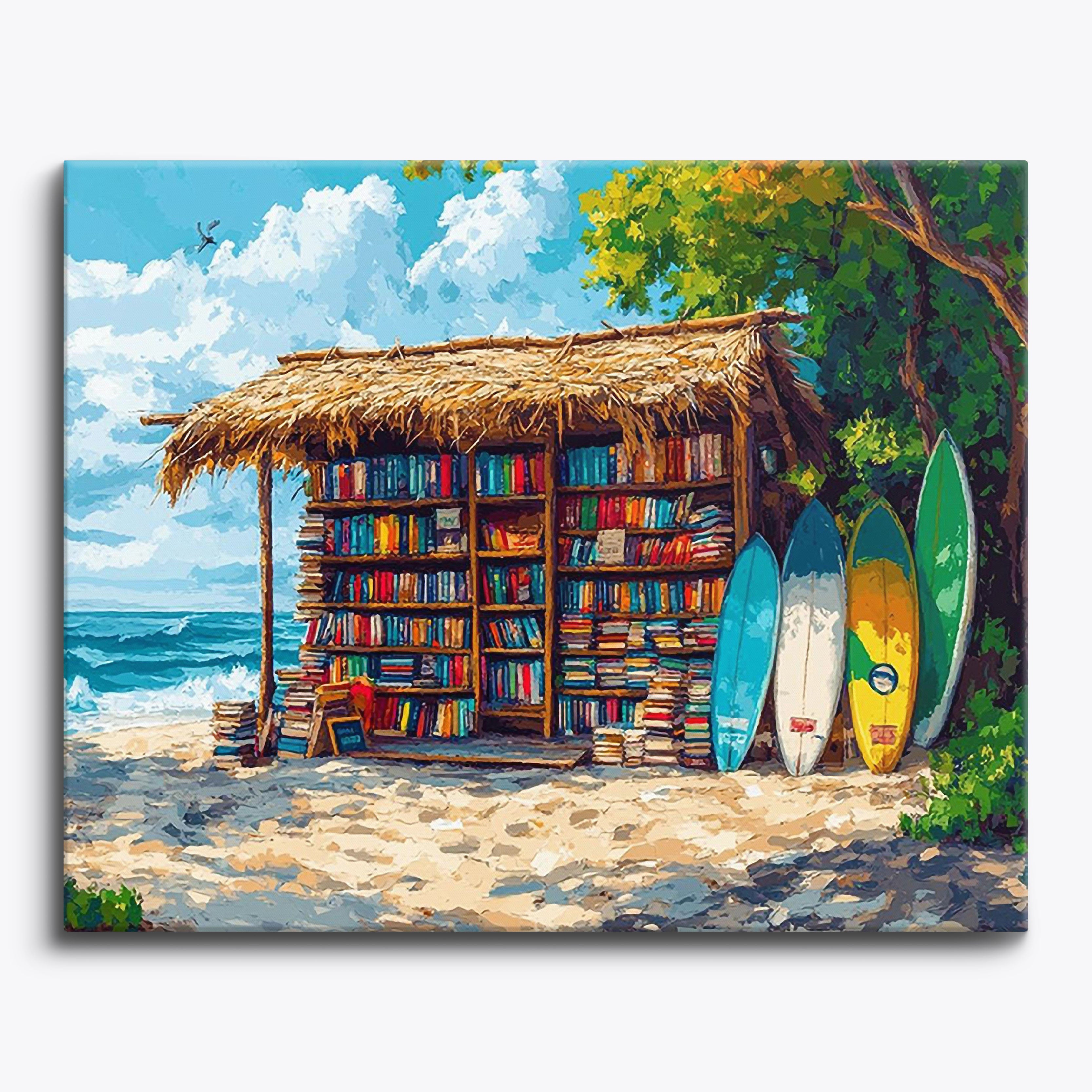 Beachside Bookstore No Frame / Regular (15.75"x19.7"/40x50cm) / 24 colors