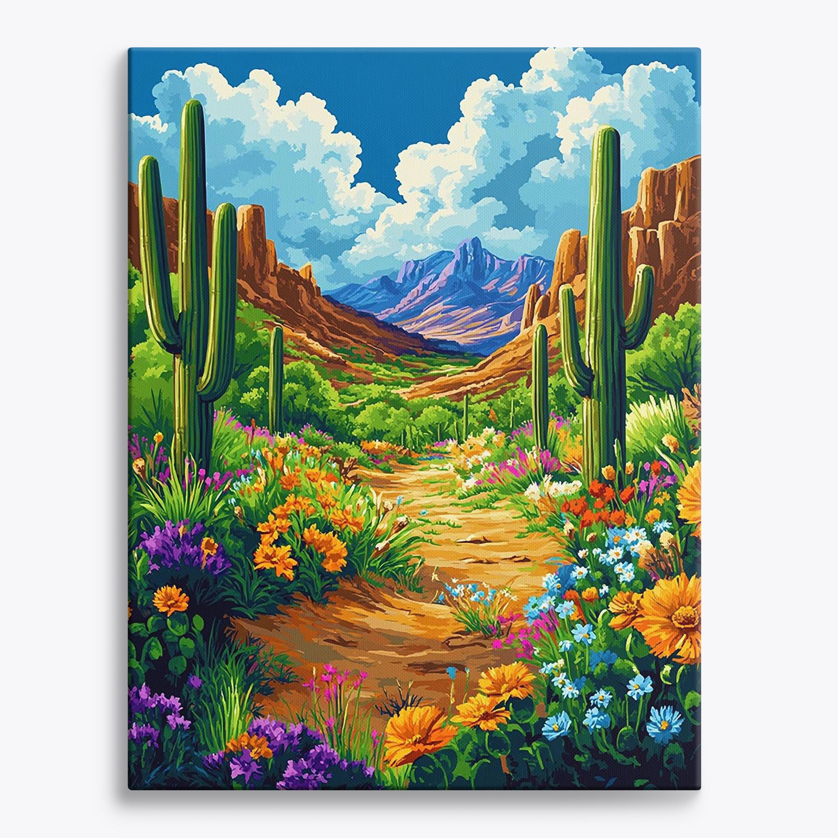 Cactus Peaks No Frame / Regular (19.7"x15.75"/50x40cm) / 24 colors