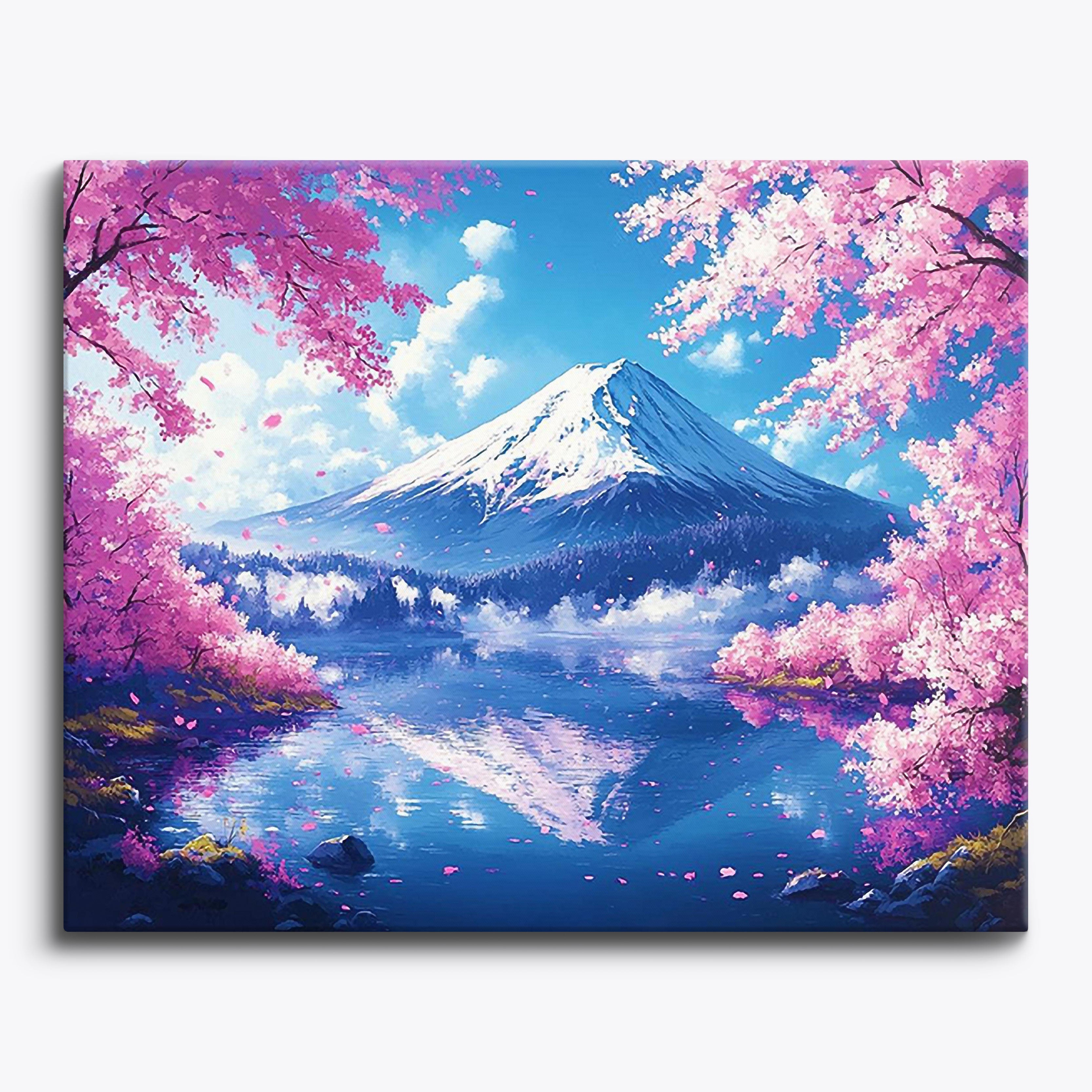 Fuji In Bloom No Frame / Regular (15.75"x19.7"/40x50cm) / 24 colors