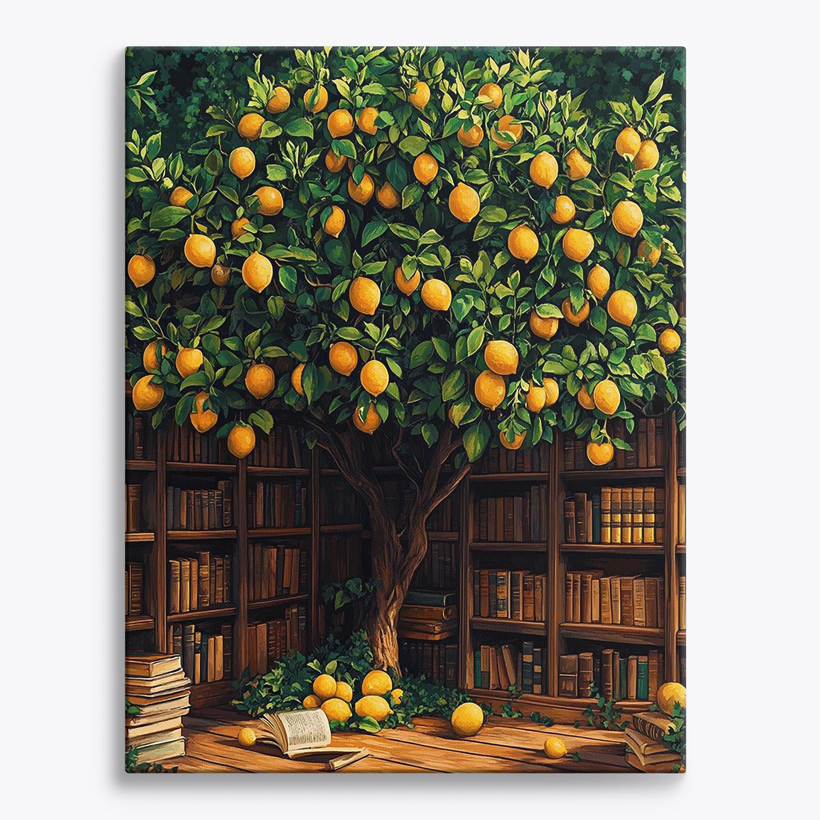 Lemon Library No Frame / Regular (19.7"x15.75"/50x40cm) / 24 colors