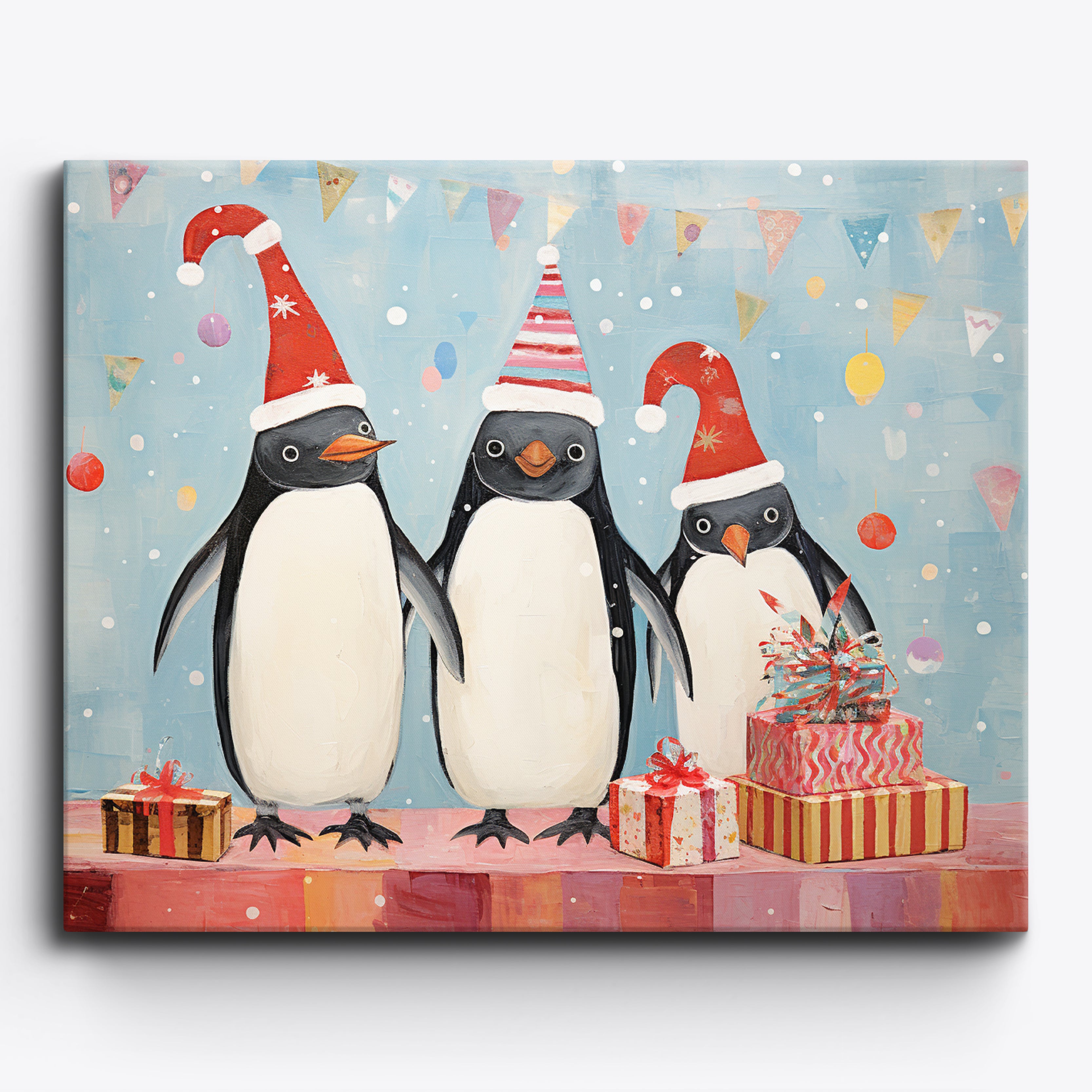 Pinguins muito festivos